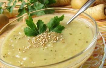 Parsnip and apple soup