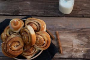 Turkey, stuffing and cranberry Chelsea buns