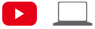 Video play & laptop icon
