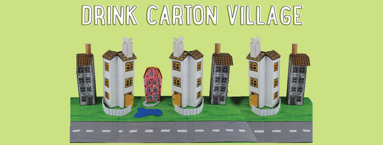 Make your own village from drink cartons.