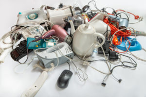 Small old electrical appliances for recycling