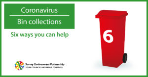 Coronavirus, bin collections banner